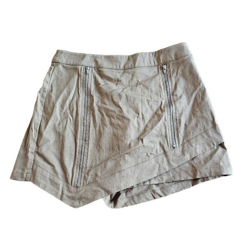 Lelis womens juniors Sz S brown tan Asymmetrical skort